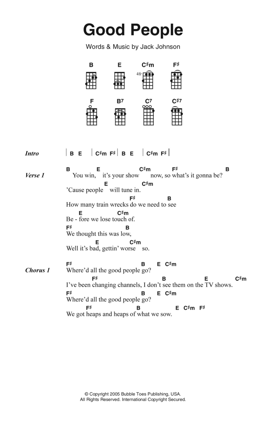 Good People Ukulele scores gallery preview page 1
