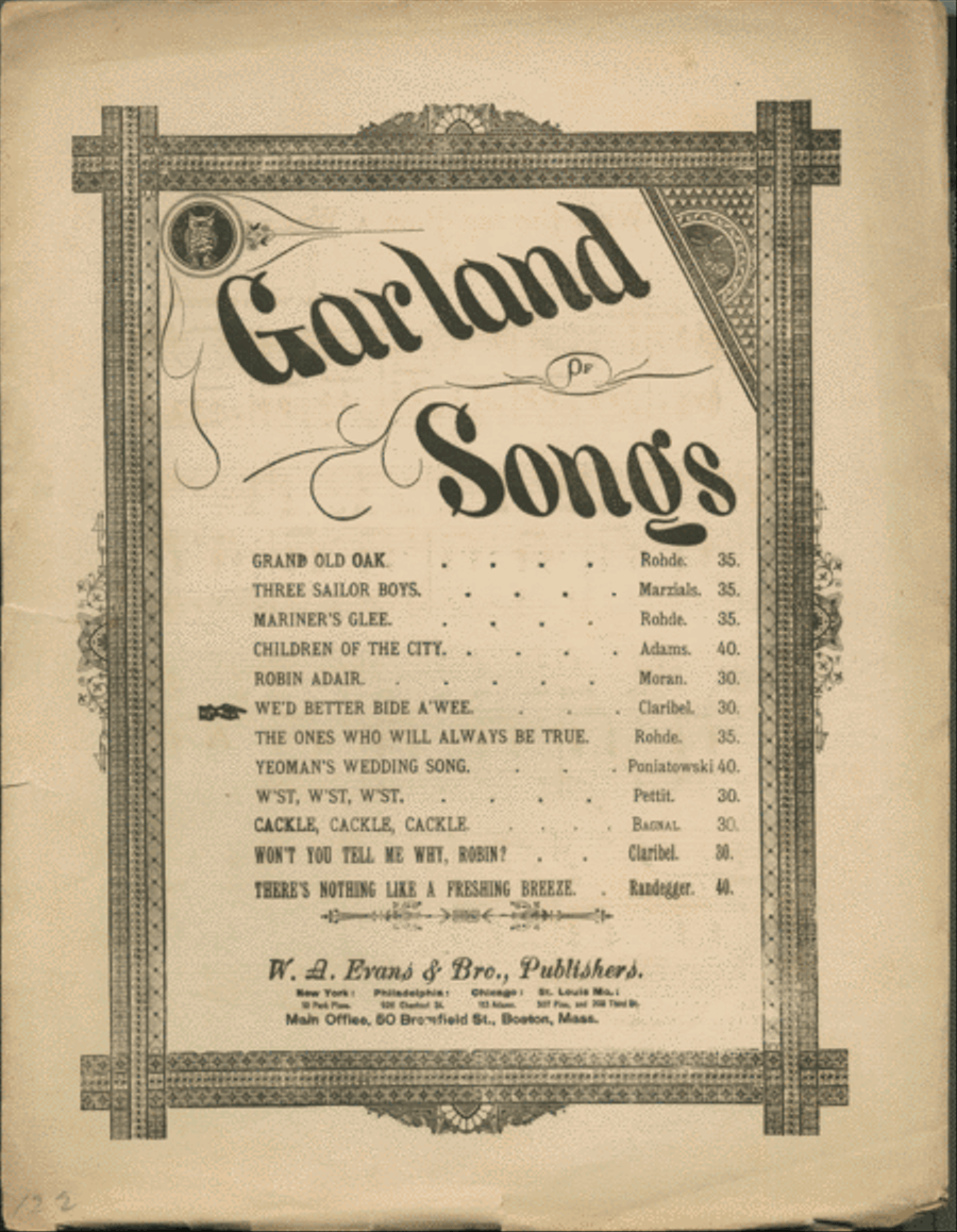Garland Songs. We'd Better Bide A 'Wee Voice scores gallery preview page 1