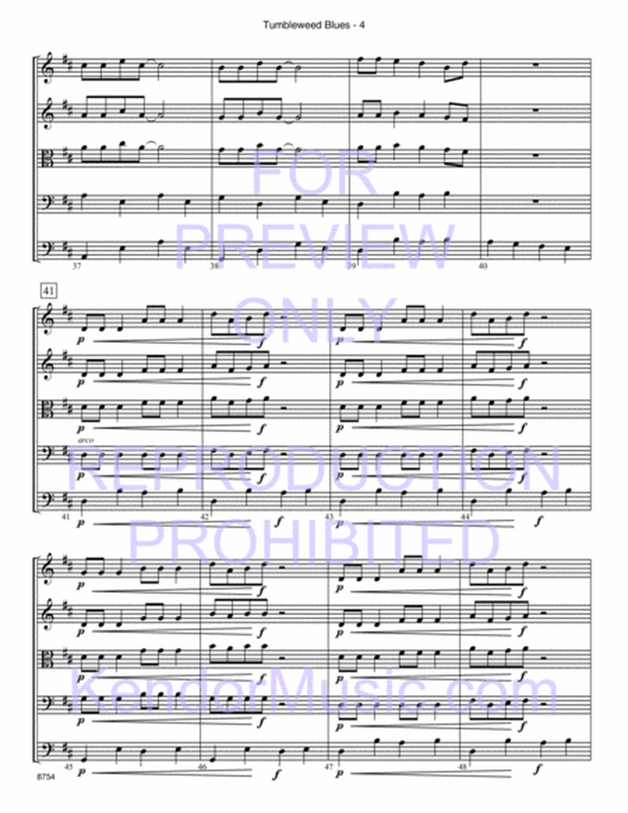 Tumbleweed Blues (Full Score)