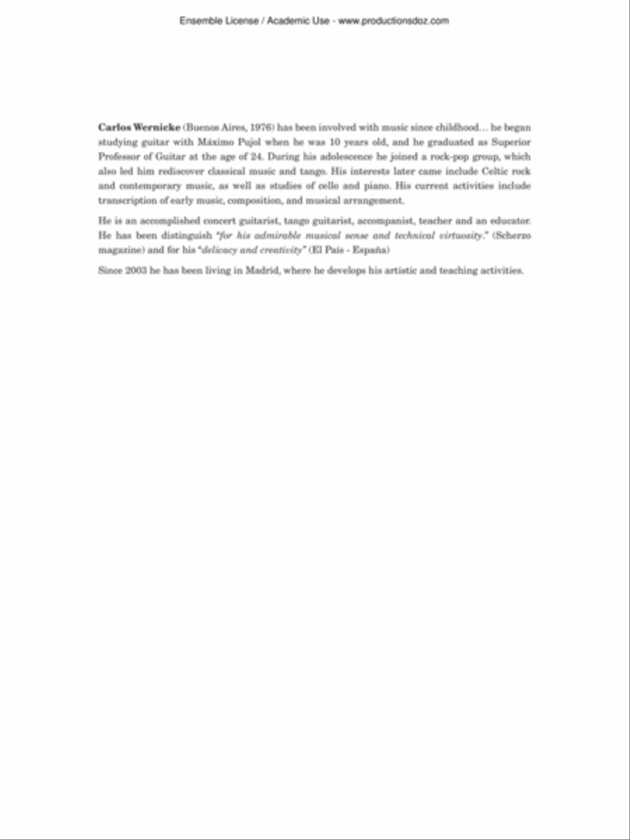 Tres piezas de Buenos Aires Classical Guitar scores gallery preview page 2