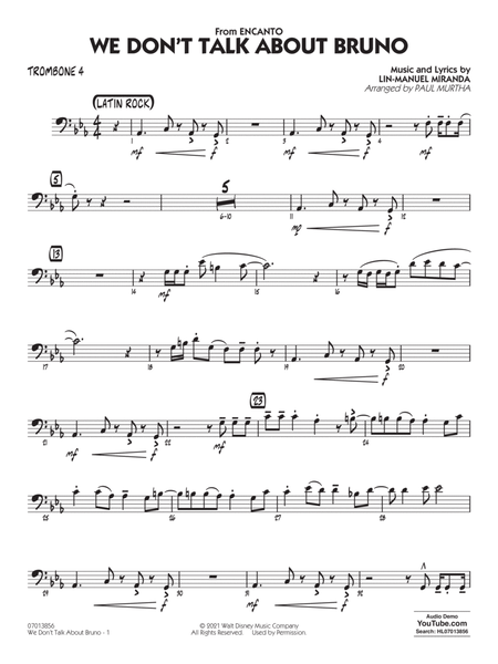 We Don't Talk About Bruno (from Encanto) (arr. Paul Murtha) - Trombone 4