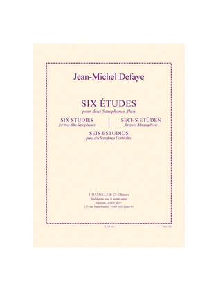Defaye J.m. 6 Etudes 2 Alto Saxophones Book