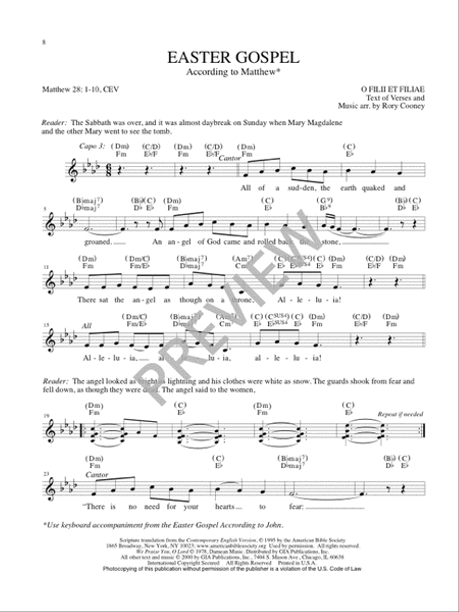 Easter Gospels - F minor edition Flute scores gallery preview page 7