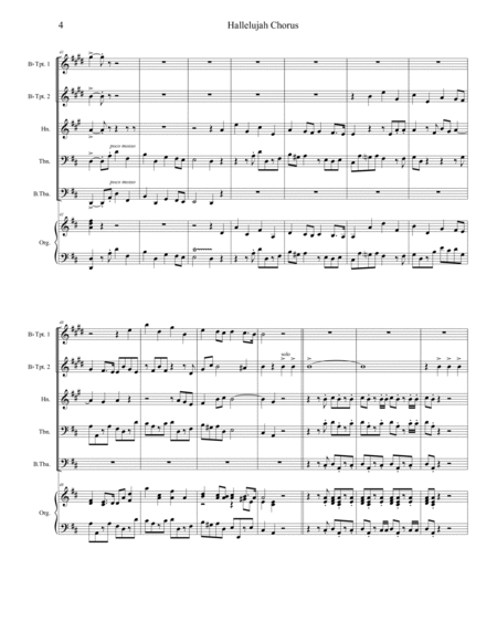 Hallelujah Chorus from Messiah for Brass Quintet and Organ image number null
