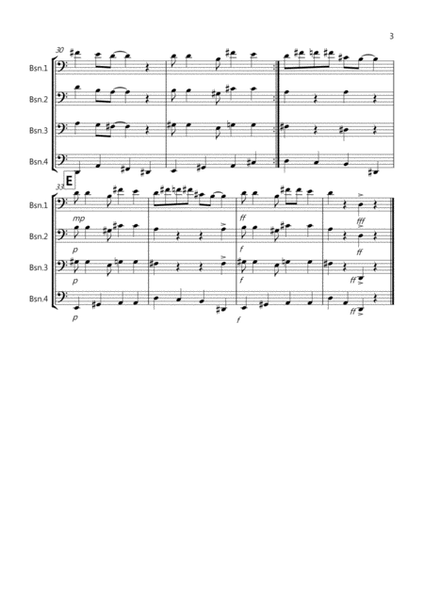 Burnie's Ragtime for Bassoon Quartet image number null