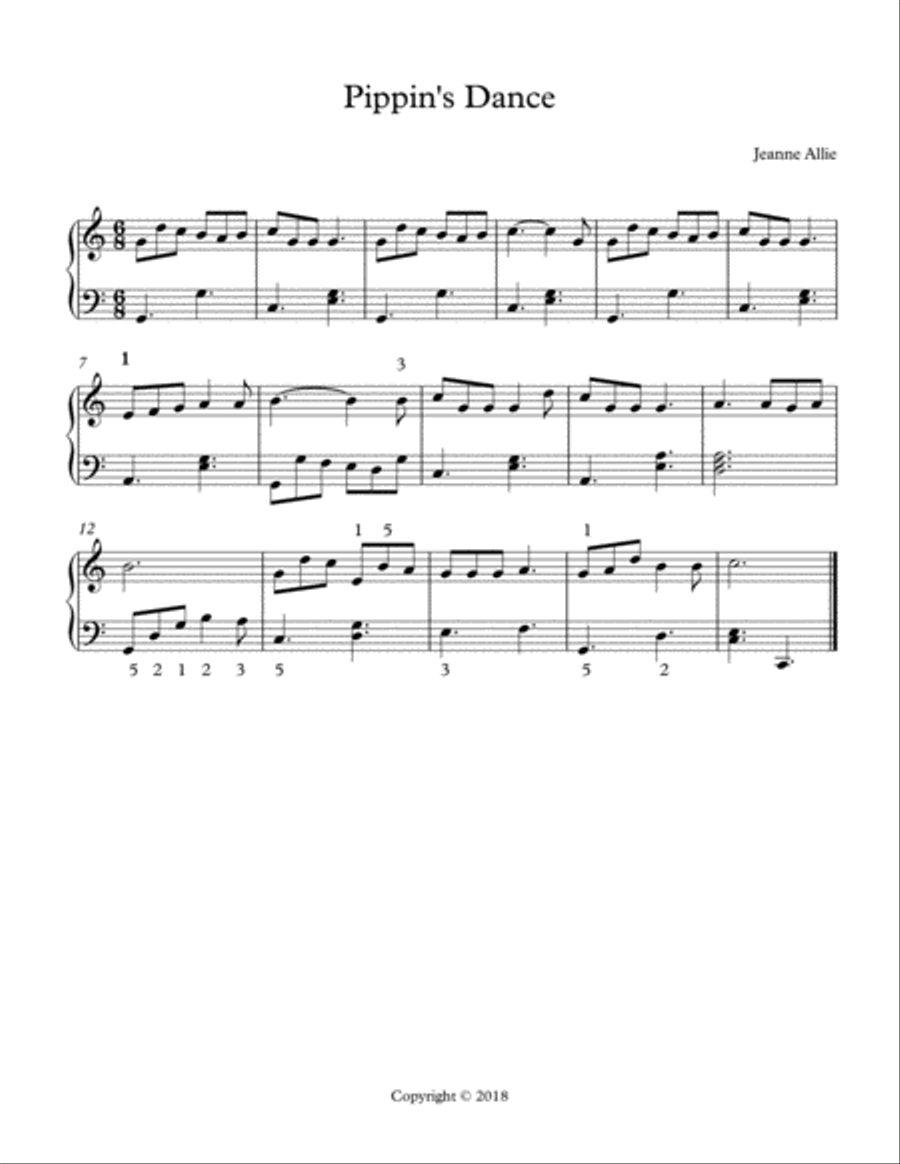 Pippin's Dance Piano Method scores gallery preview page 1
