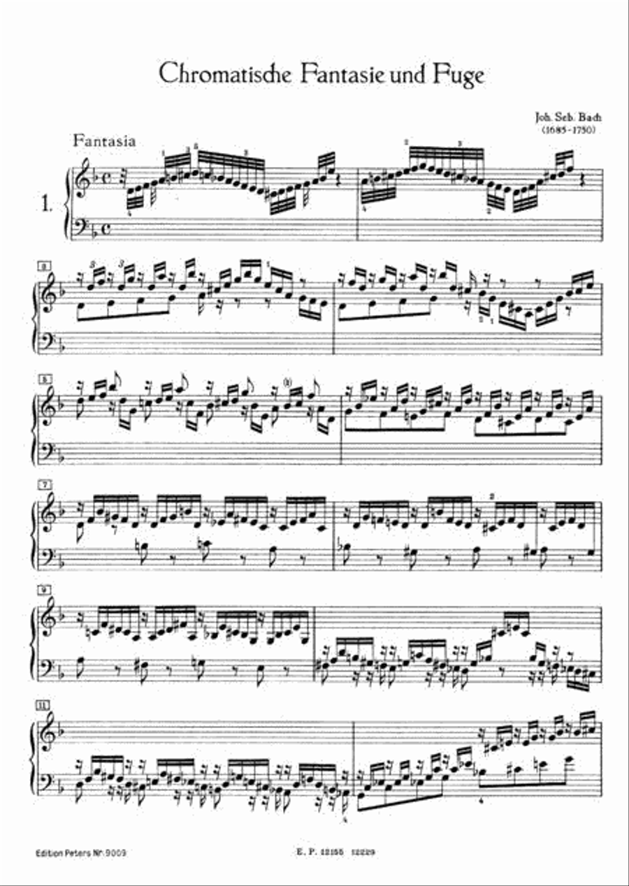 Chromatic Fantasia and Fugue BWV 903 Piano scores gallery preview page 2