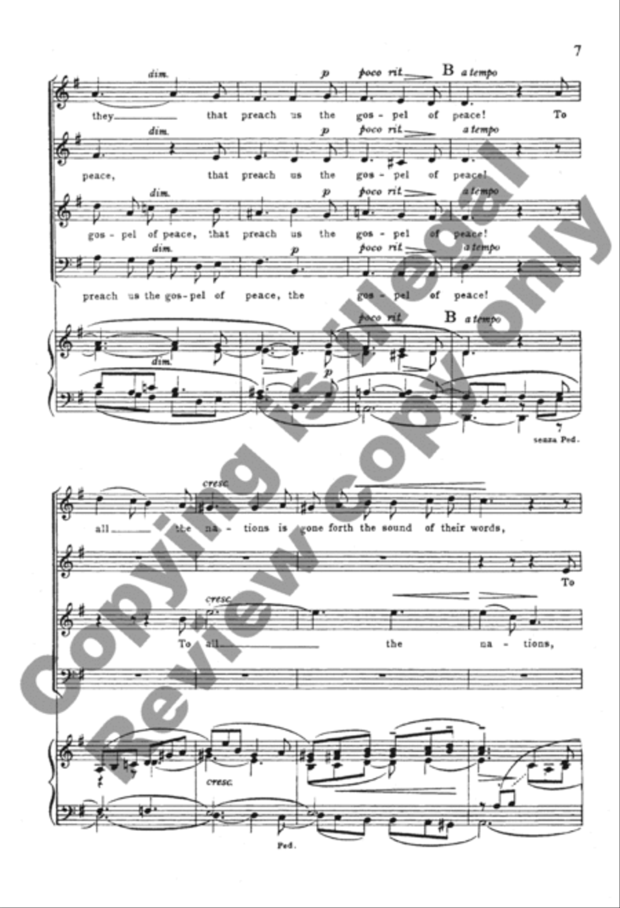 St. Paul: How Lovely Are the Messengers 4-Part scores gallery preview page 17