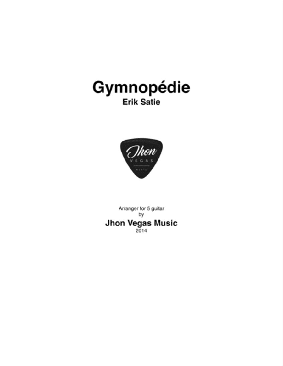 1ère Gymnopédie - 5 Guitar Version Small Ensemble scores gallery preview page 1