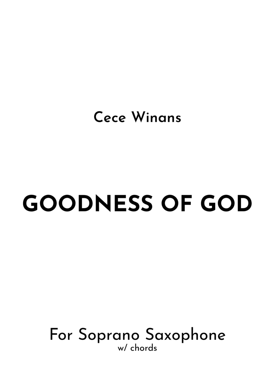 Goodness Of God Soprano Saxophone scores gallery preview page 1