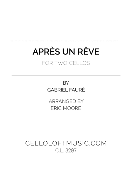 Apres un Reve for Two Cellos