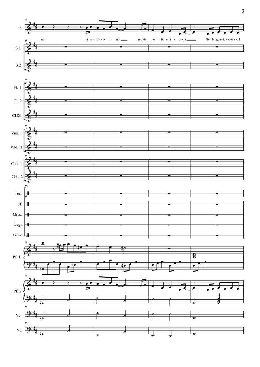 Se La Gente Usasse Il Cuore Unison Choir scores gallery preview page 3