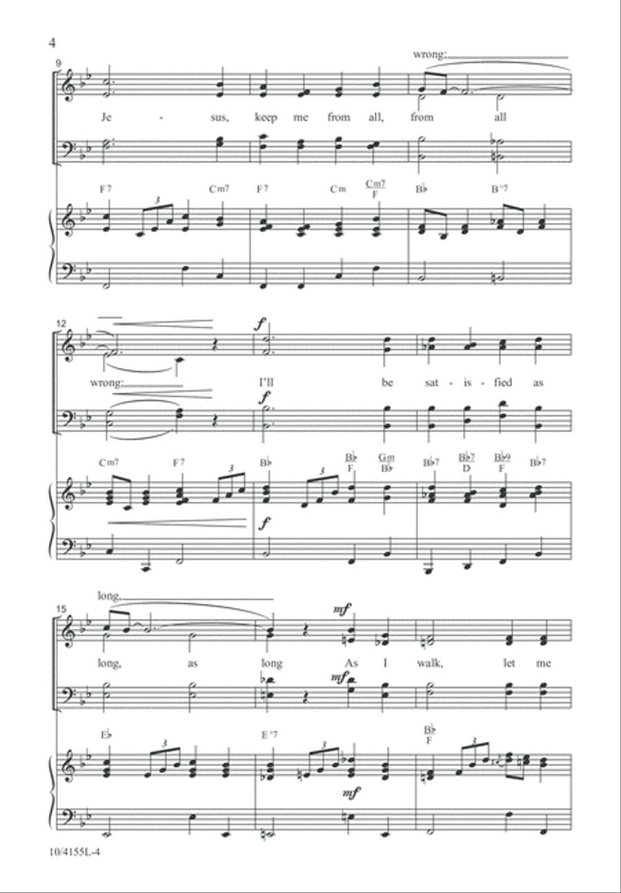 A Closer Walk with Thee 4-Part scores gallery preview page 4