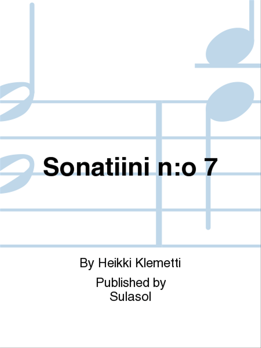 Sonatiini no. 7 Piano Solo scores gallery preview page 1