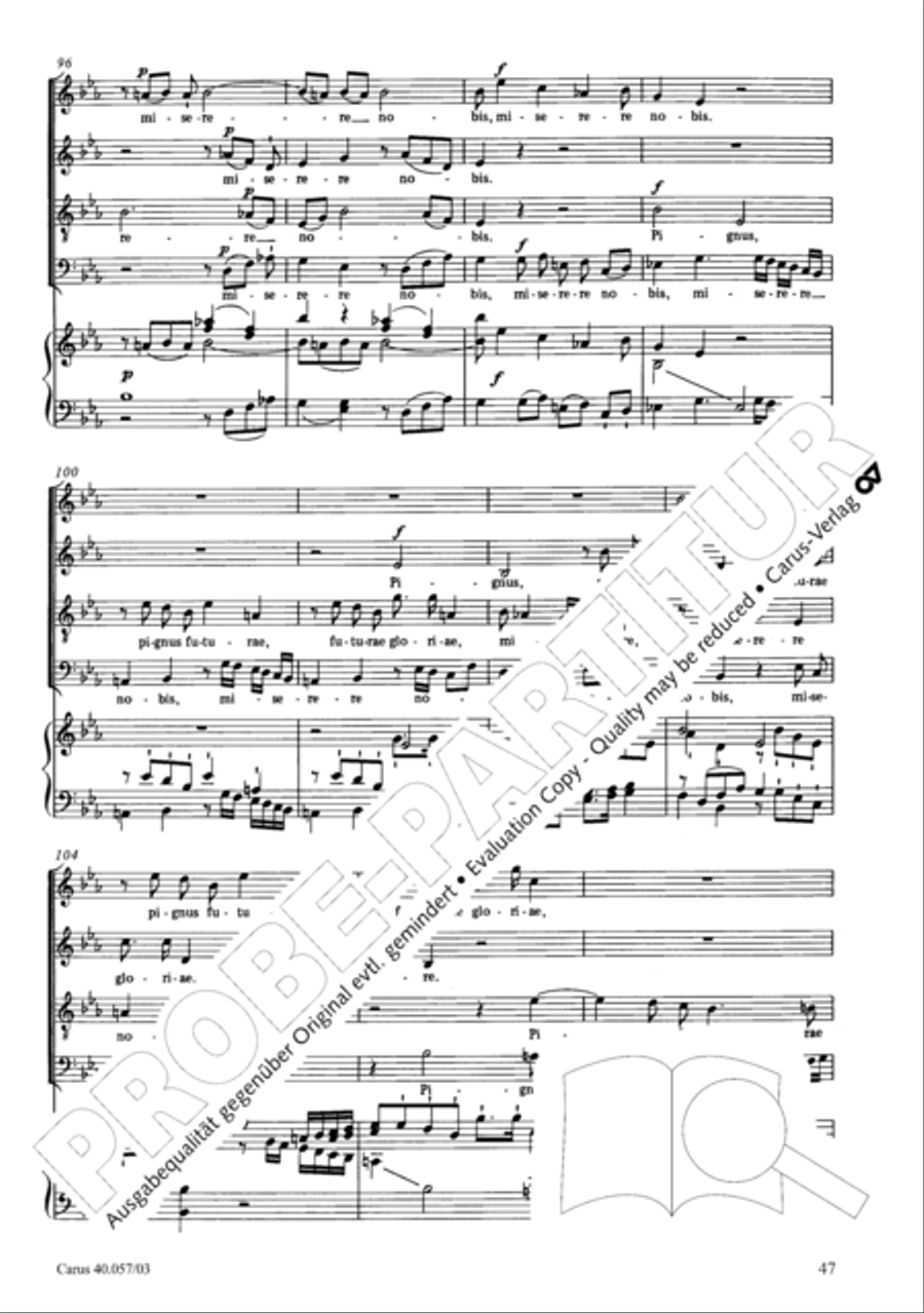 Litaniae de venerabili altaris Sacramento in Es 4-Part scores gallery preview page 48
