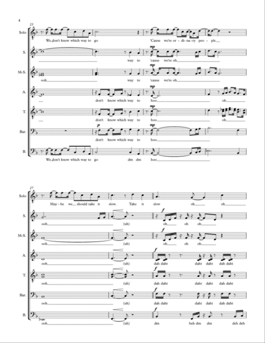 Ordinary People Ordinary People 4-Part scores gallery preview page 4