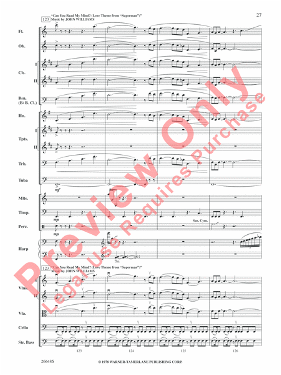 Superman Returns Full Orchestra scores gallery preview page 28