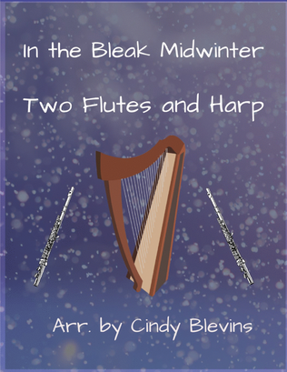 Book cover for In the Bleak Midwinter, Two Flutes and Harp