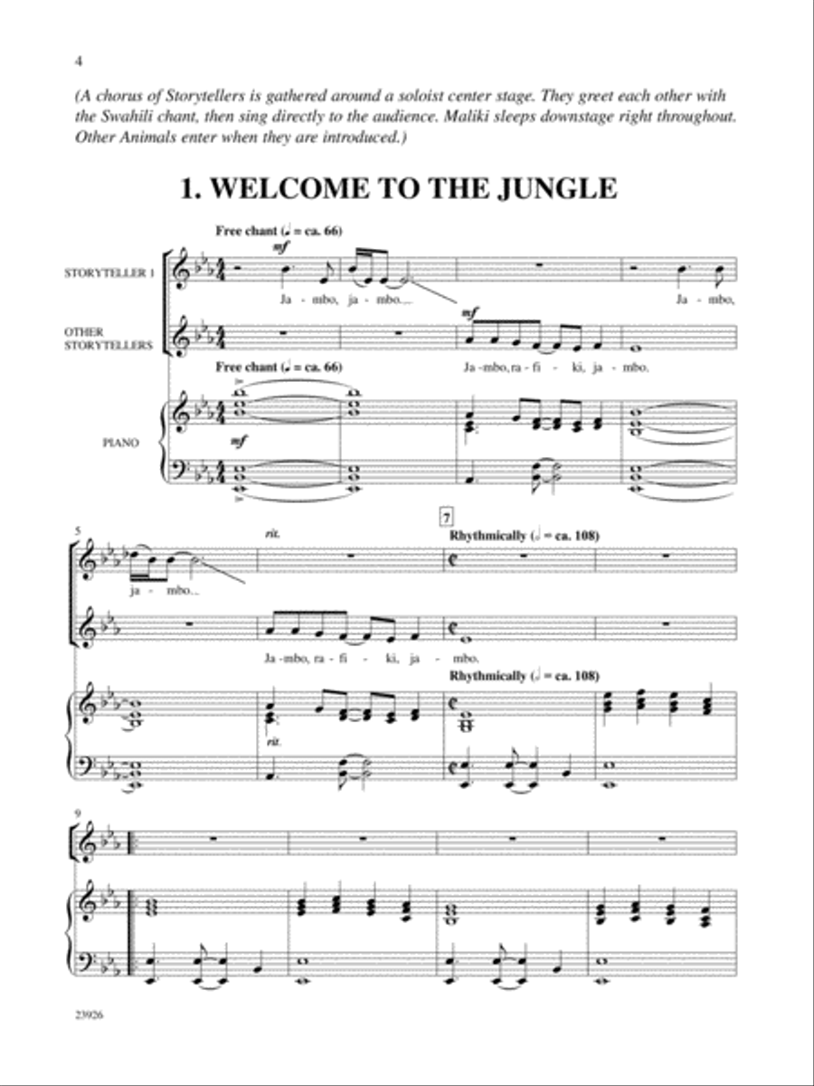 Welcome to the Jungle - CD Kit Unison Choir scores gallery preview page 6