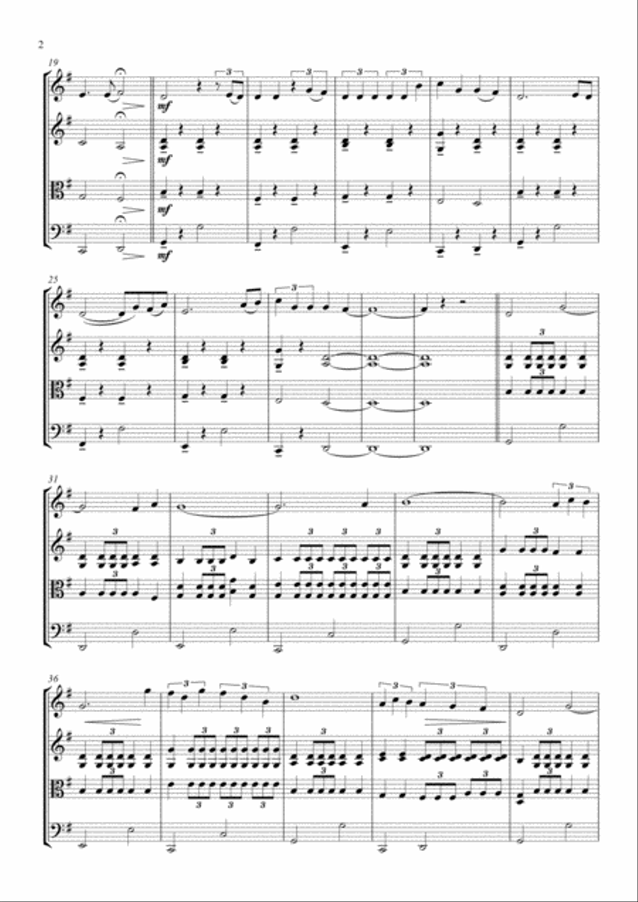 Time To Say Goodbye String Quartet scores gallery preview page 2