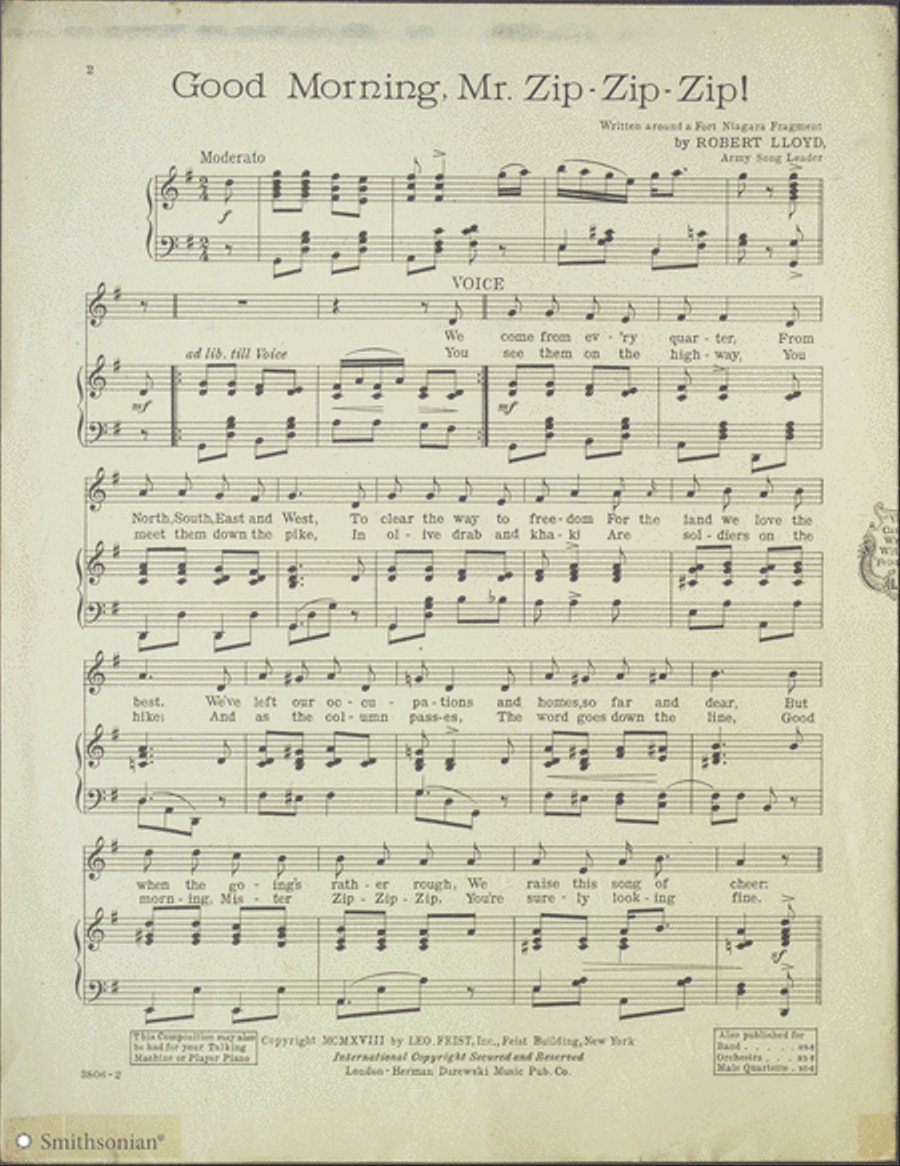 Good Morning Mr. Zip-Zip-Zip Piano, Vocal scores gallery preview page 2