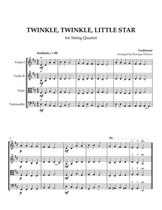 Twinkle, Twinkle, Little Star (String Quartet) - Beginner Level