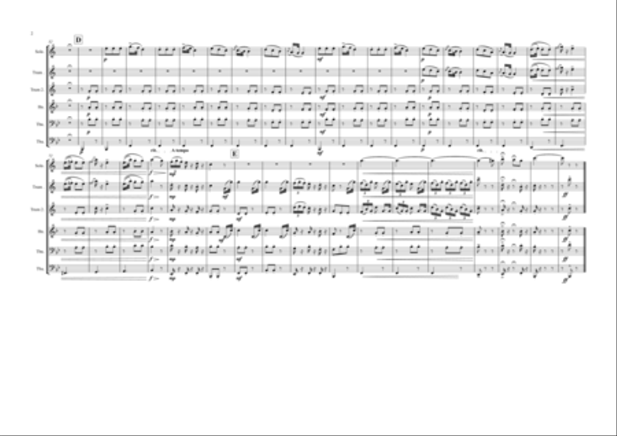 La Donna_Euphonium Solo_Brass Sextet Brass Ensemble scores gallery preview page 3