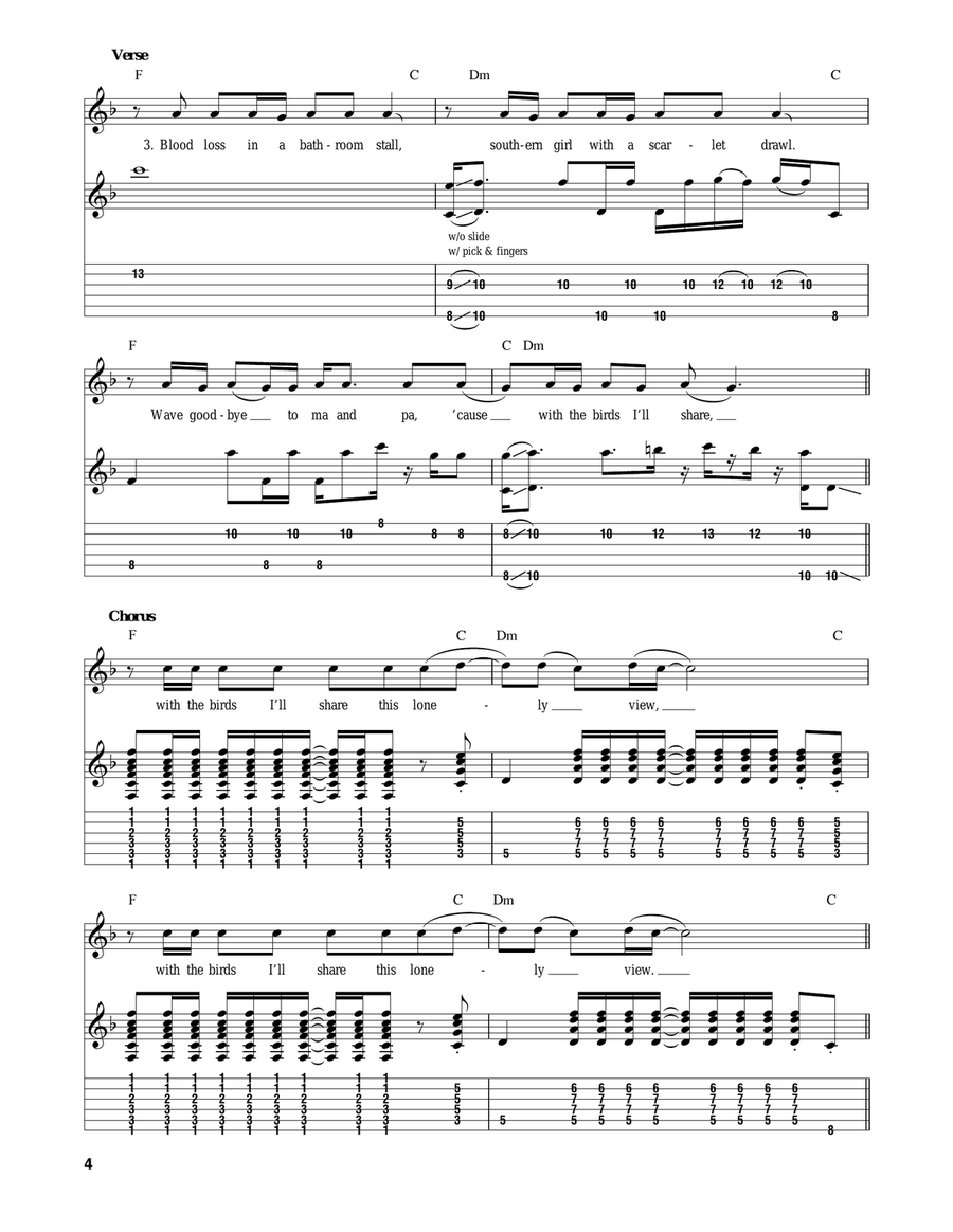 Scar Tissue Scar Tissue Acoustic Guitar scores gallery preview page 4