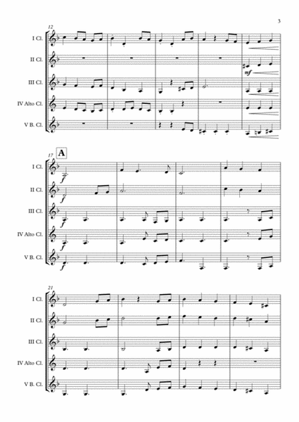 "Carol Of The Bells" (Pentatonix Style) Clarinet Choir arr. Adrian Wagner image number null