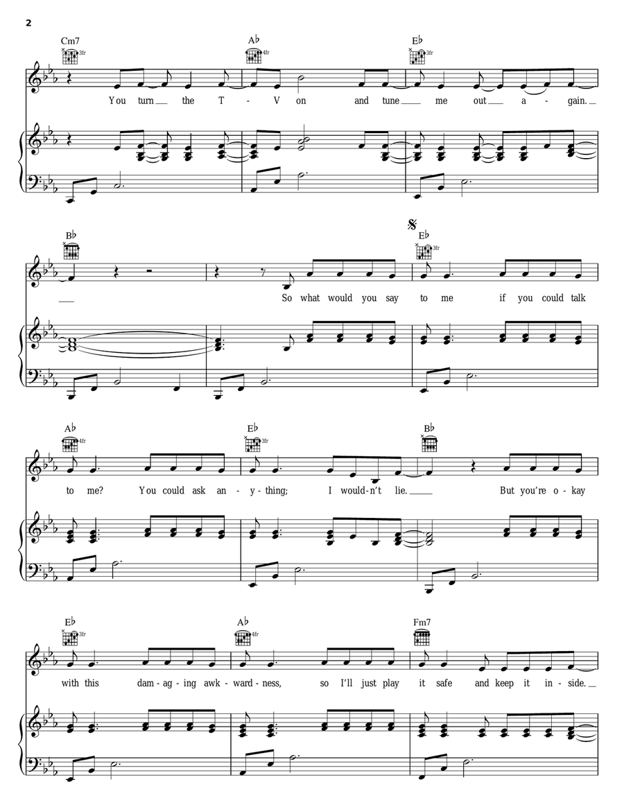 Boys Don't Cry Boys Don't Cry Piano, Vocal, Guitar scores gallery preview page 2