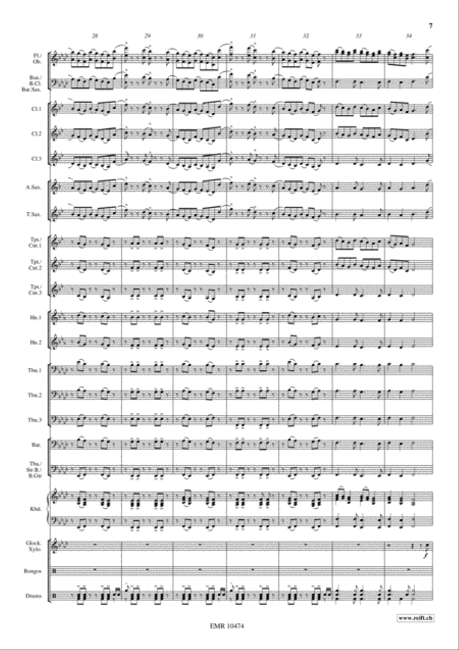 Inca Dance Concert Band scores gallery preview page 8