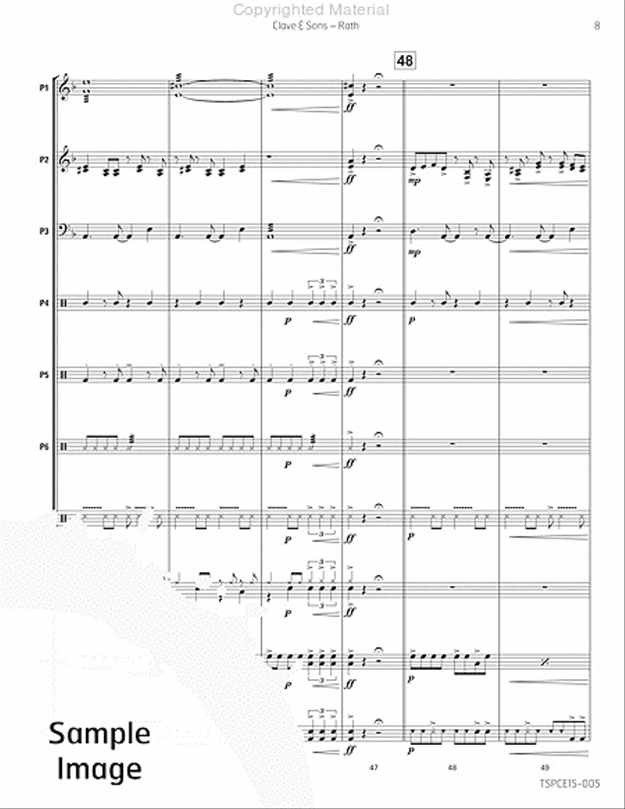 Clave & Sons Percussion Ensemble scores gallery preview page 12