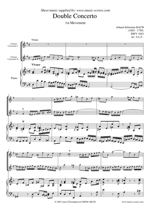 Double Concerto 1st Movement - 2 Clarinets & Piano