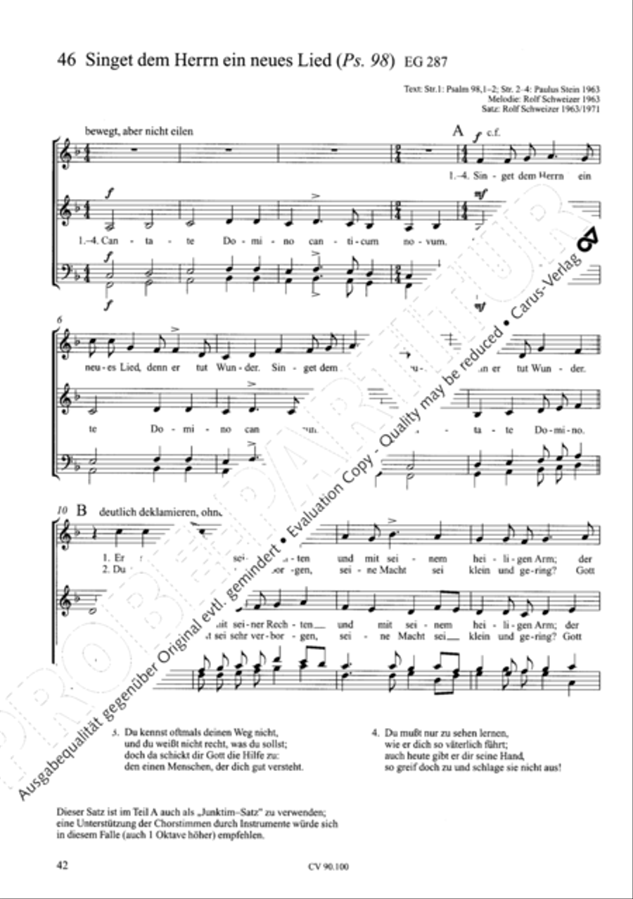 Chorsatze zum Evangelischen Gesangbuch Choir scores gallery preview page 47