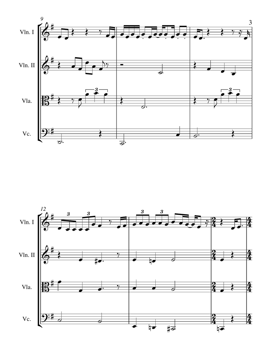 Abrazame Muy Fuerte String Quartet scores gallery preview page 5