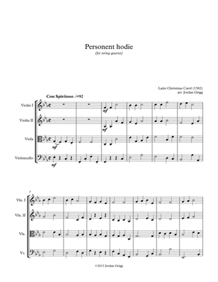 Personent hodie (for string quartet)