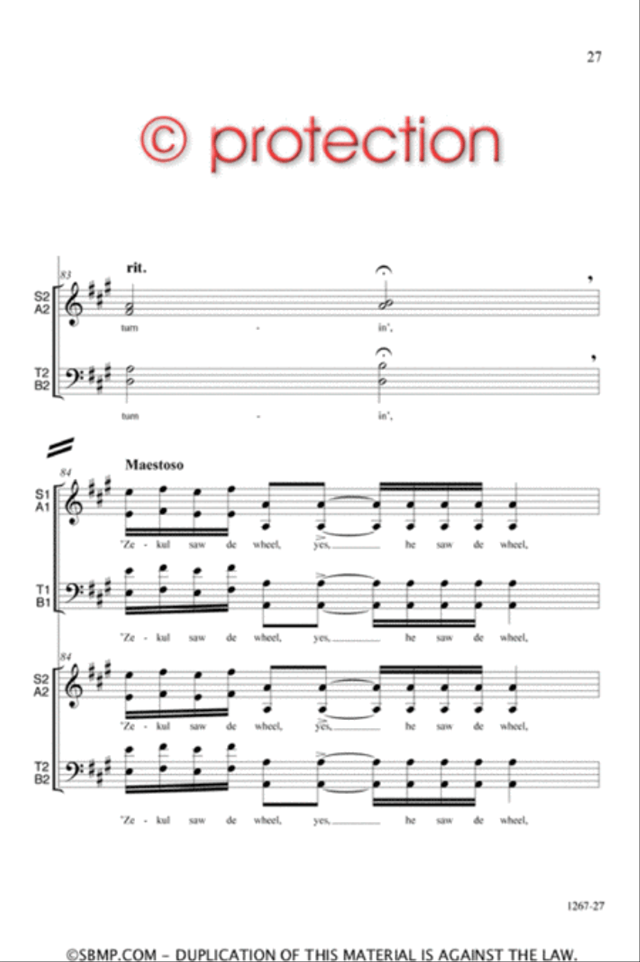 Ezekiel - SATB Double Choir Octavo 4-Part scores gallery preview page 27