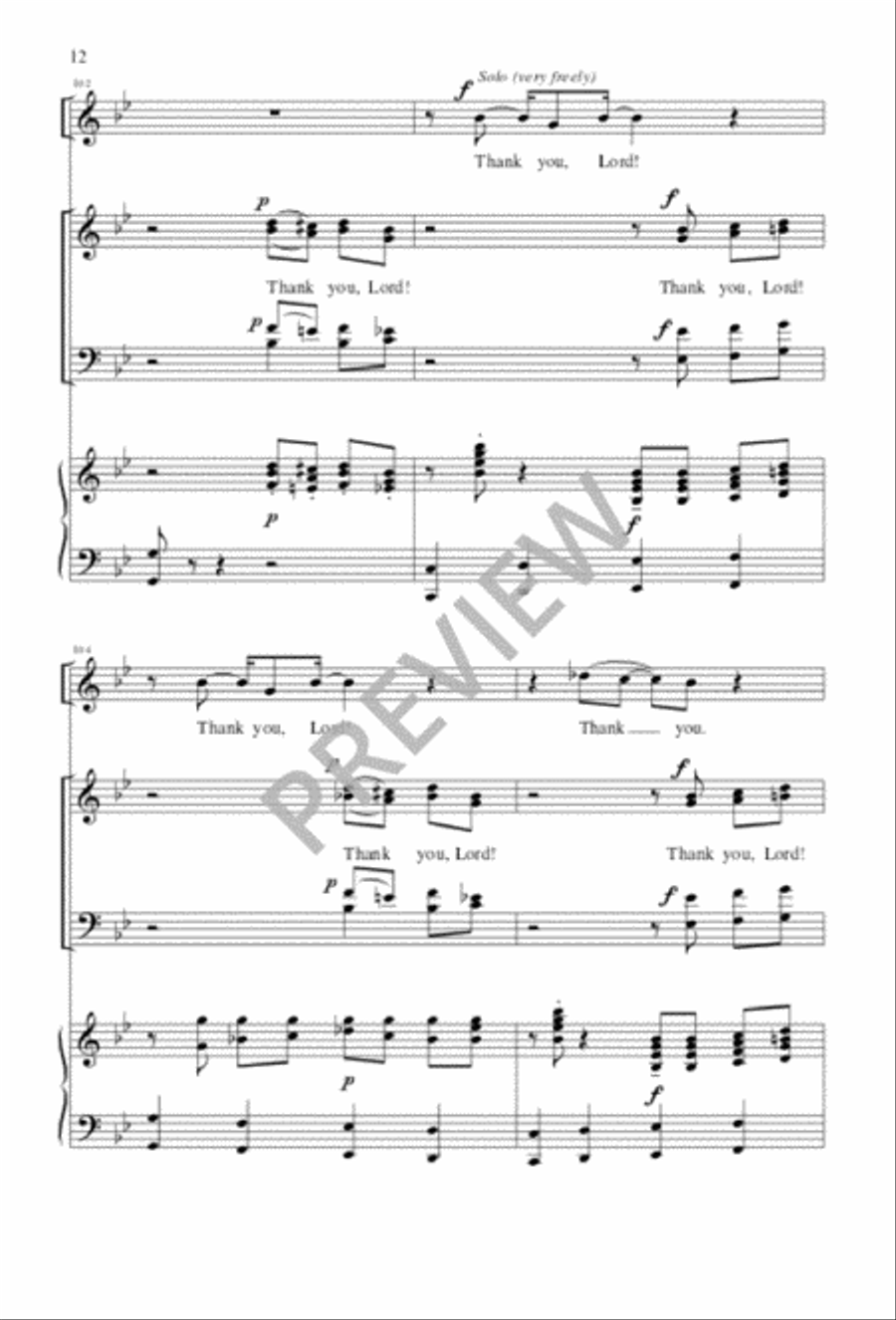 Thank You, Lord 4-Part scores gallery preview page 13