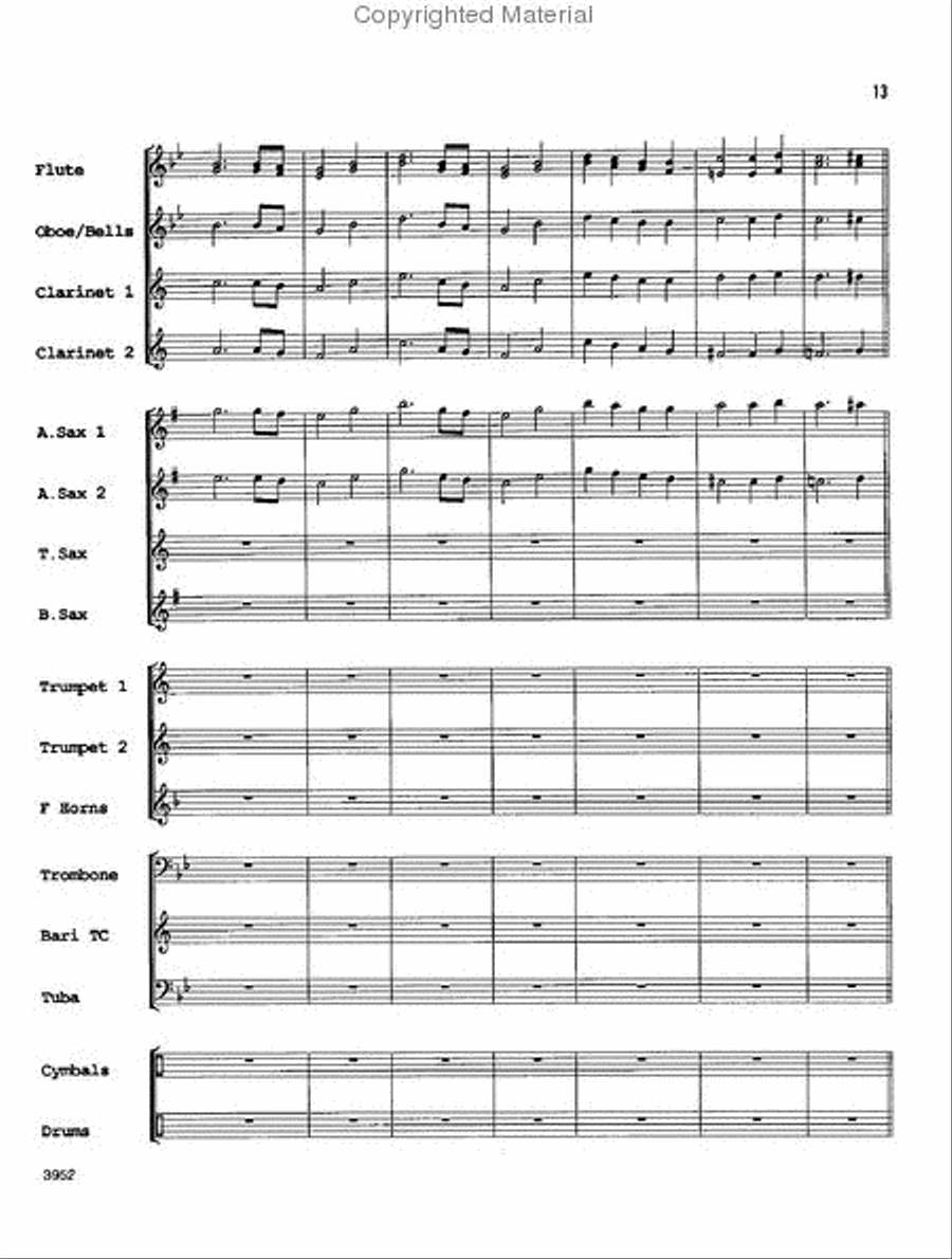 Battle Hymn of the Republic Concert Band scores gallery preview page 12