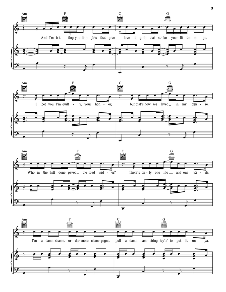 Whistle Piano, Vocal, Guitar scores gallery preview page 3