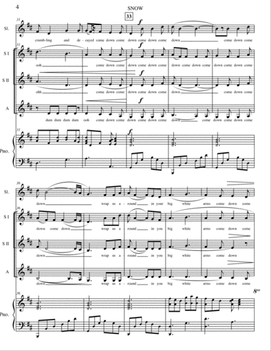 Snow (come down) SSA scores gallery preview page 6