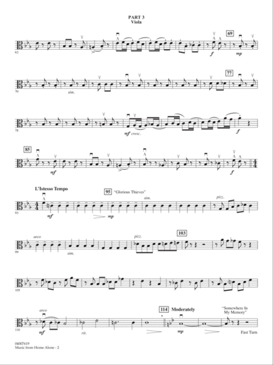 Music from Home Alone - Pt.3 - Viola Concert Band scores gallery preview page 2