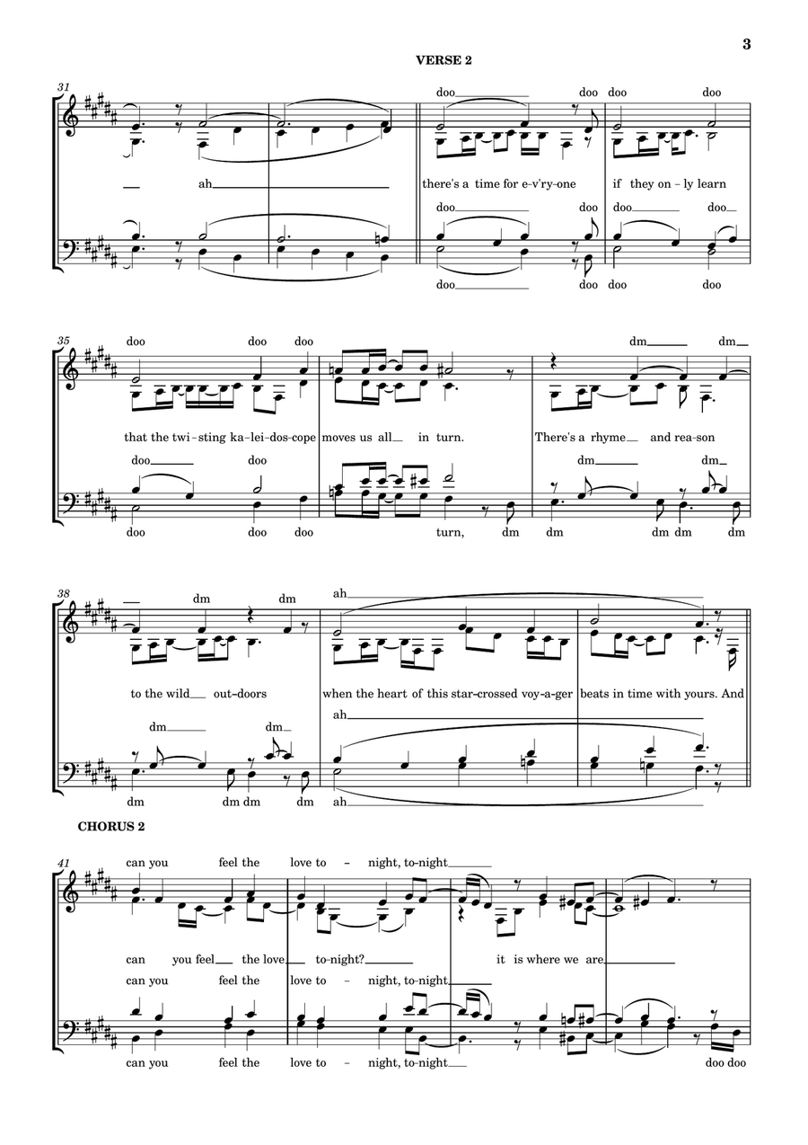 Can You Feel The Love Tonight 4-Part scores gallery preview page 3