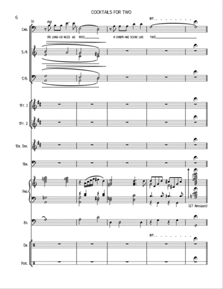 Cocktails For Two Cocktails For Two 4-Part scores gallery preview page 6