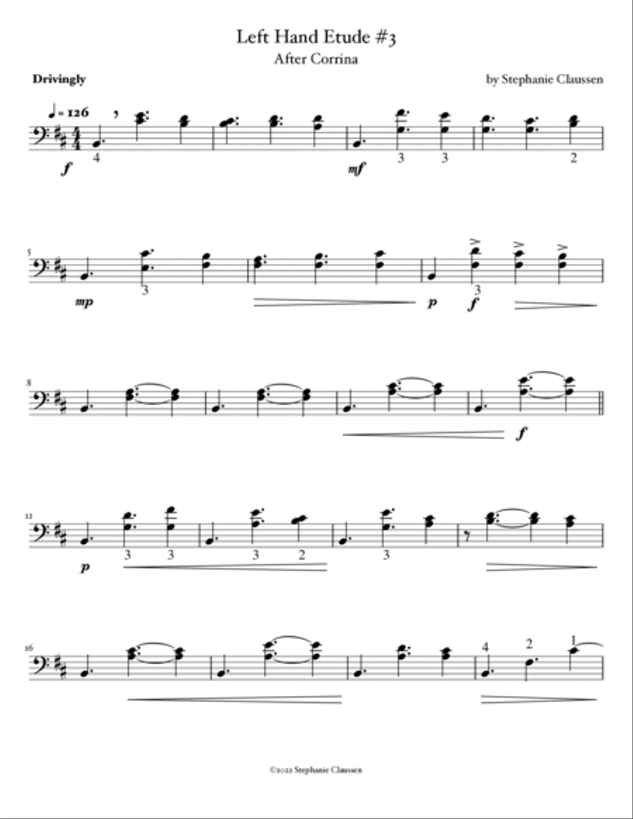 Left Hand Etude Collection #1 Harp scores gallery preview page 5