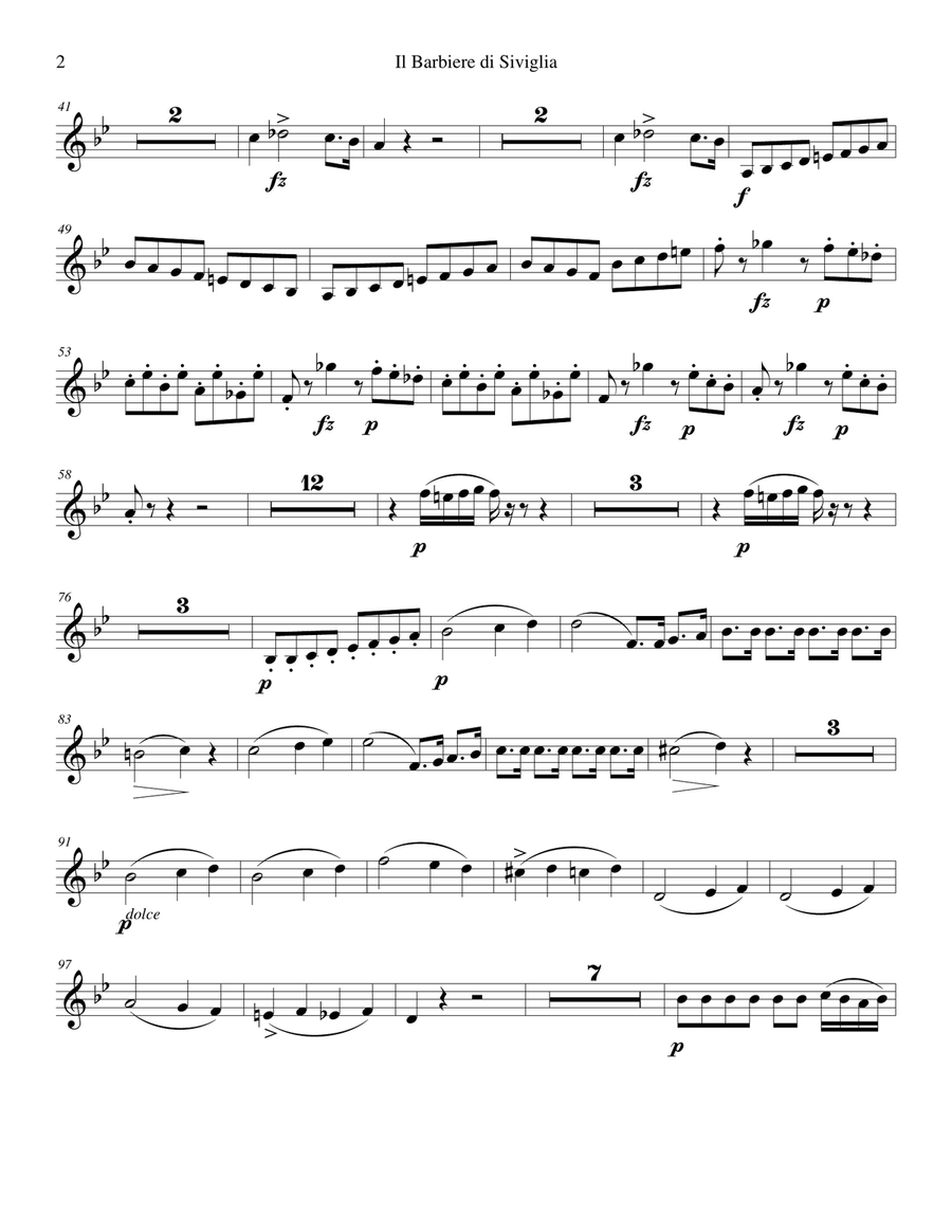 Il Barbiere di Siviglia ( Ouverture ) Brass Ensemble scores gallery preview page 5