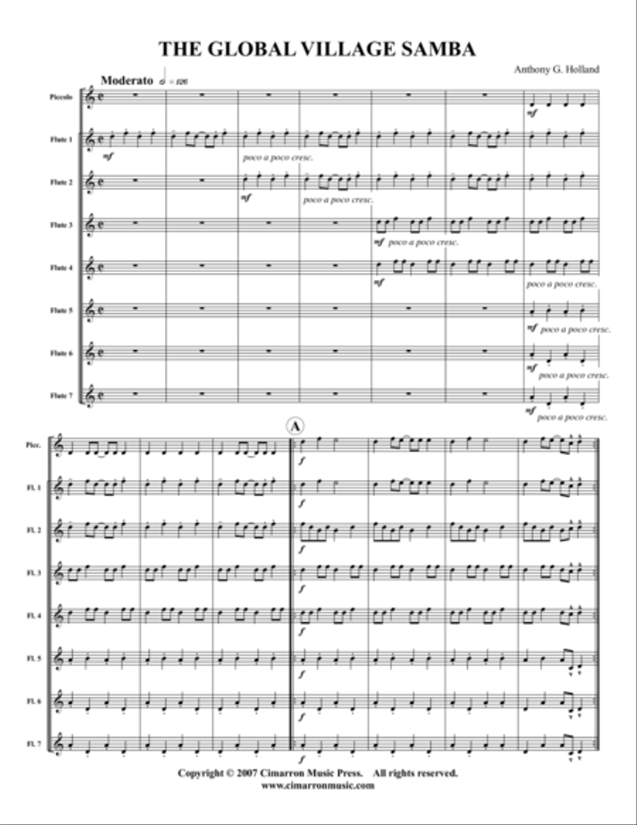 Global Village Samba Global Village Samba Large Ensemble scores gallery preview page 1