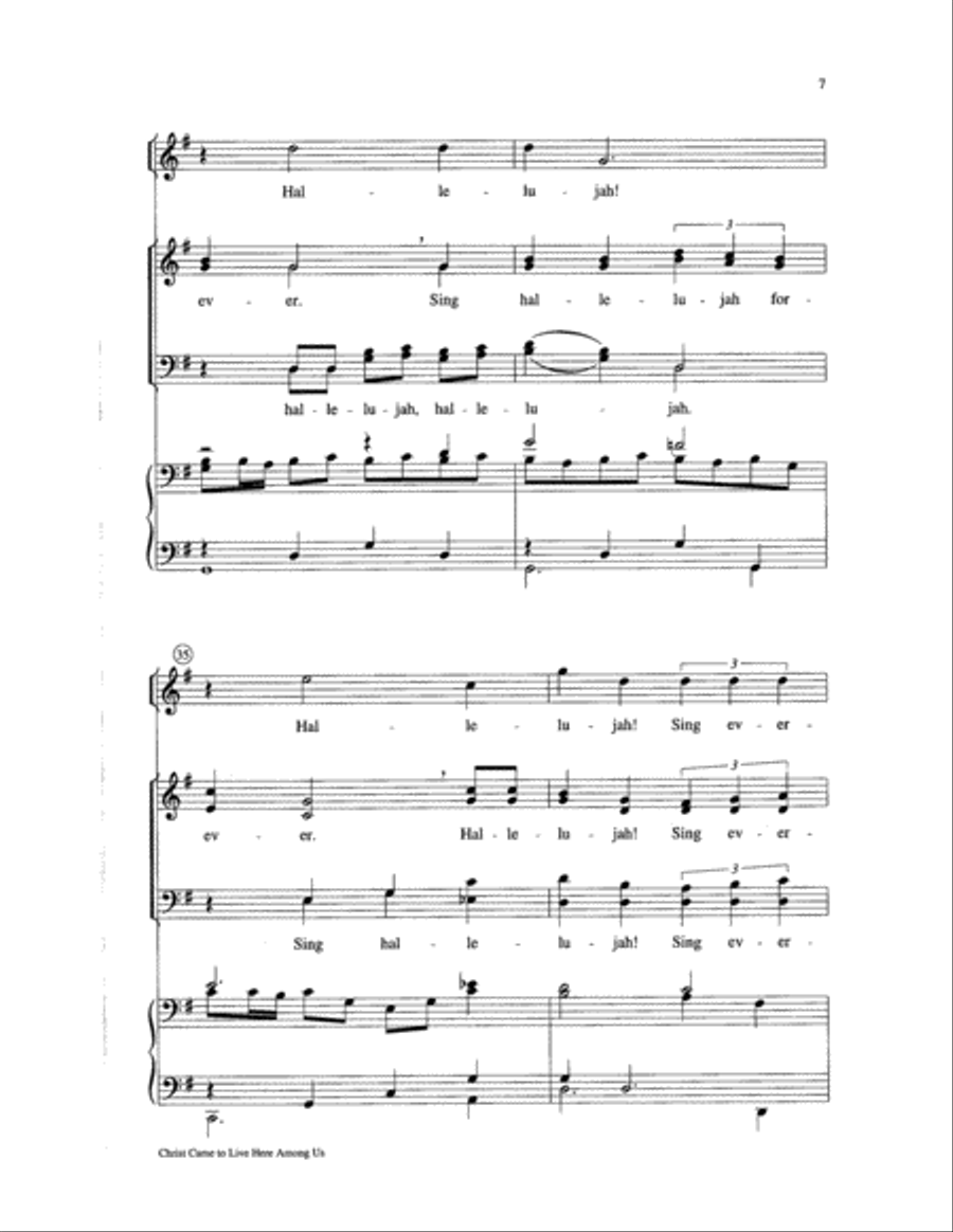 Christ Came to Live Here Among Us Choir scores gallery preview page 7