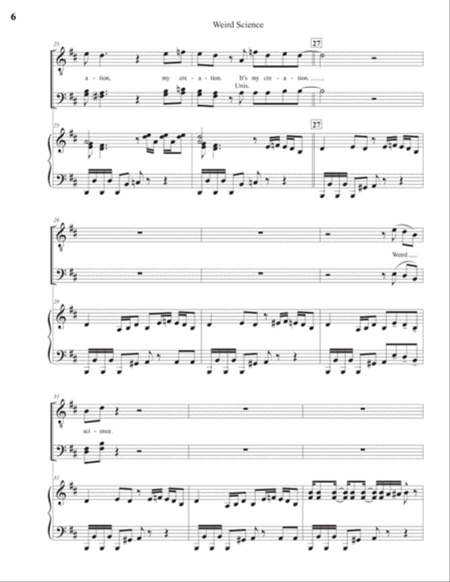 Weird Science 3-Part scores gallery preview page 6