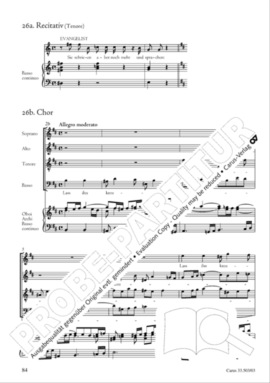 Passion according to St. Matthew (Passions-Musik nach dem Evangelisten Matthaus) SSATB scores gallery preview page 85